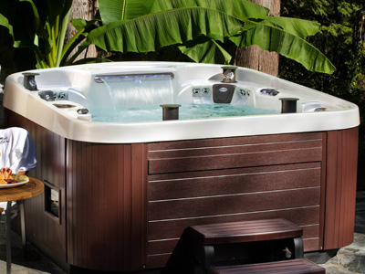 Coast Spas curved feature hot tub curve design