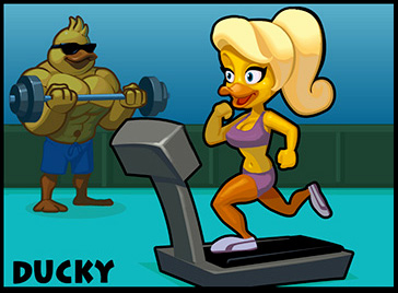 Lucky Duckies exercising