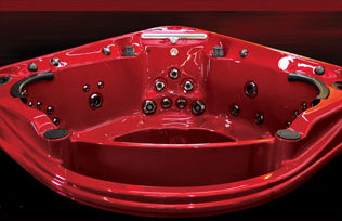 Coast Spas Infinity Edge Spa No Filter Grate red hot tub